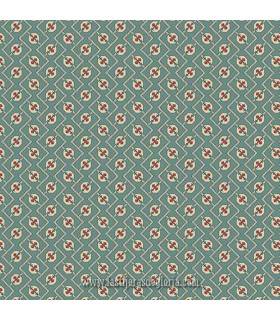 Tela geometría azul océano Farmer's Daughter de Edyta Sitar para Andover Fabrics