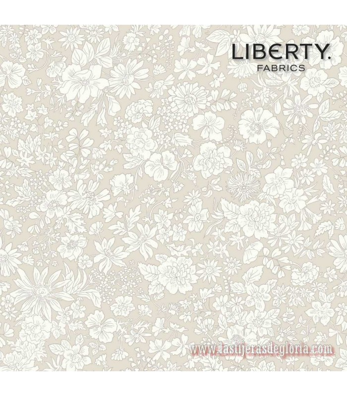 Tela floral pergamino suave Emily Belle Parchment de Liberty Fabrics