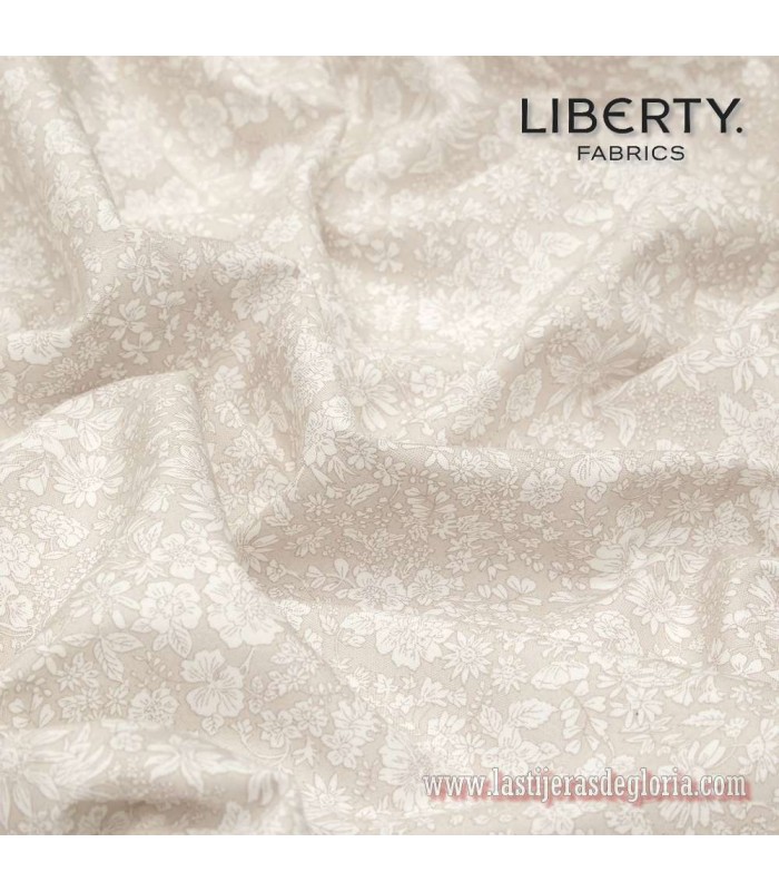 Tela floral pergamino suave Emily Belle Parchment de Liberty Fabrics