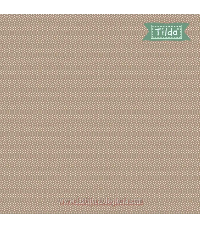 Tela topos gris cálido Poppy Seed Mouse de Tilda