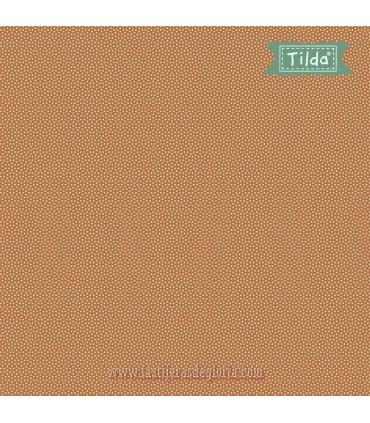 Tela topos beige tostado Poppy Seed Tea de Tilda