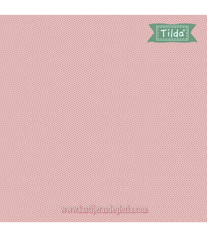 Tela topos rosa empolvado Poppy Seed Dusty Rose de Tilda