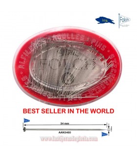 Alfileres de acero alta calidad de 34 x 0.6 mm. FOLCH caja roja