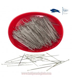 Alfileres de acero alta calidad de 34 x 0.6 mm. FOLCH caja roja