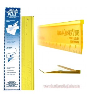Regla Add-A-Quarter PLUS de 12 pulgadas para márgen de costura 1/4"