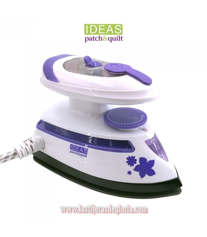 Plancha mini para patchwork con vapor color lila IDEAS Patch
