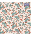 Tela ramas y flores verde azulado Tilda Village Life Ruth Teal