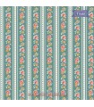 Tela franjas verde azulado Tilda Village Life Agnes Teal