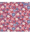 Tela floral rojo burdeos Tilda Village Life Esther Burgundy
