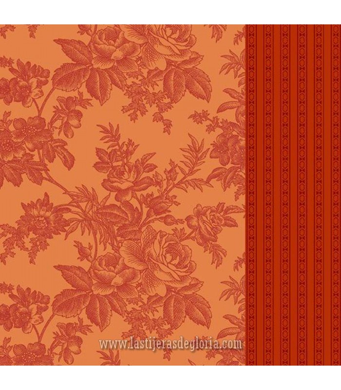 Tela franjas coral Strip-it Patrick Promise de Marcus Fabrics