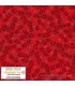 Tela Navidad ramas y copos de nieve metálicos rojo Snow Crystals de Stof Fabrics