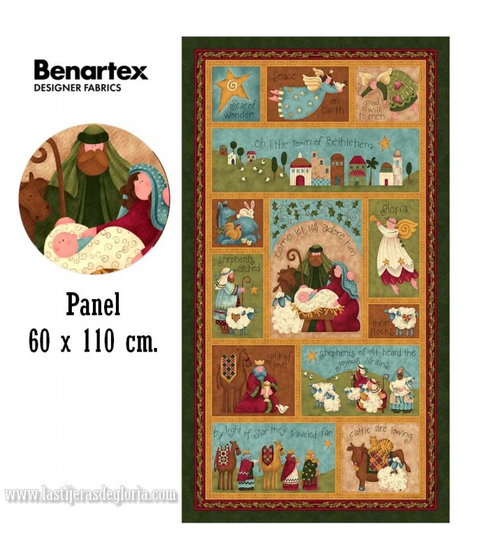 Panel Navidad Star of Wonder, Star of Light de Nancy Halvorsen para Benartex