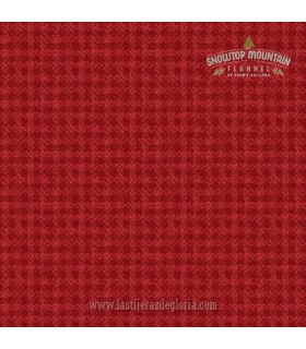 Tela franela textura rojo Snowtop Mountain de Maywood Studio