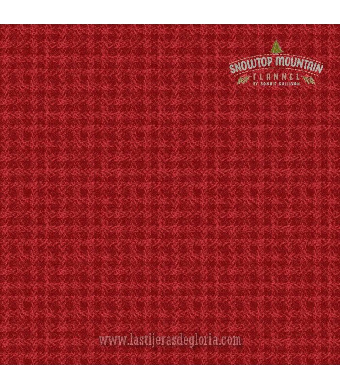Tela franela textura rojo Snowtop Mountain de Maywood Studio