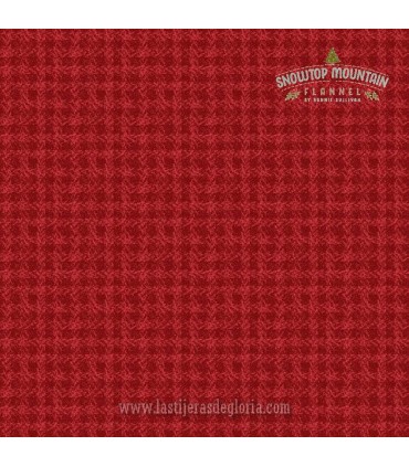 Tela franela textura rojo Snowtop Mountain de Maywood Studio