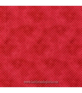 Tela topos sobre marmoleado rojo Jewel de P&B Textiles