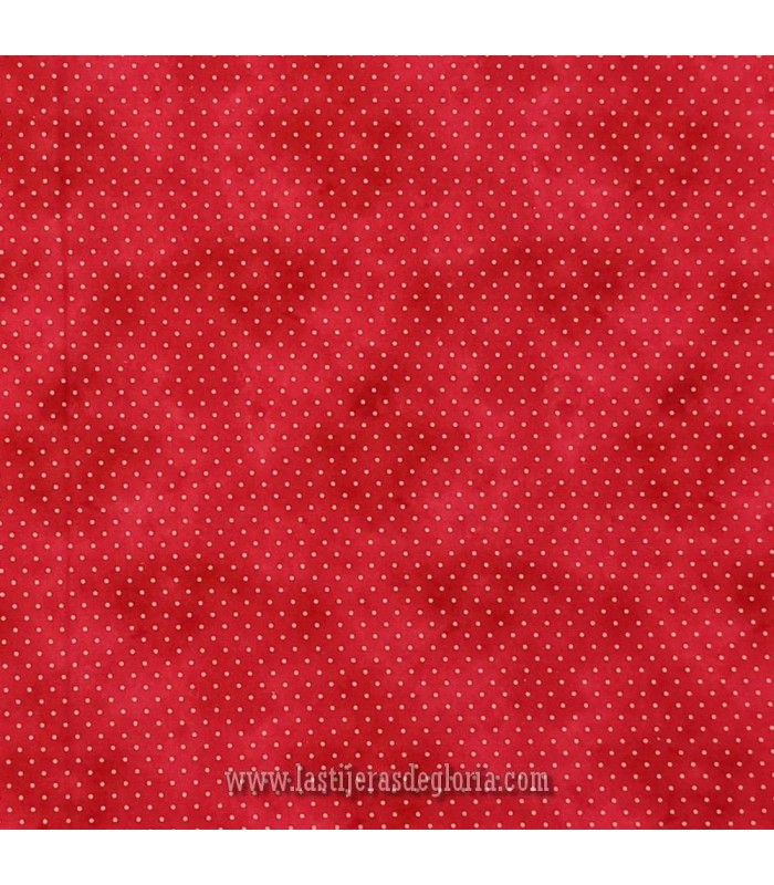Tela topos sobre marmoleado rojo Jewel de P&B Textiles