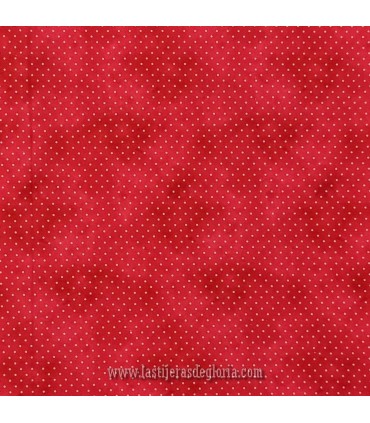 Tela topos sobre marmoleado rojo Jewel de P&B Textiles