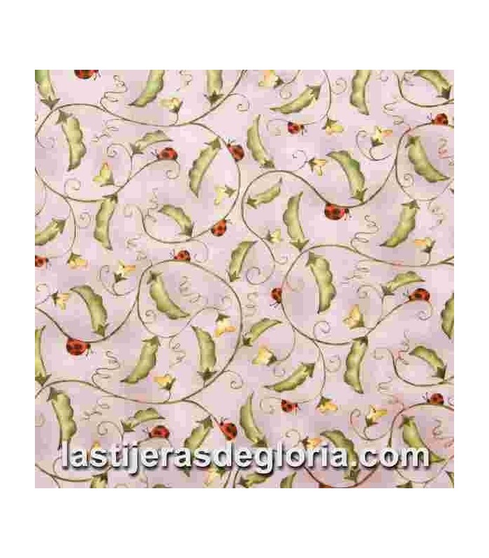 Tela Patchwork colección "Who comes to Zinnia's Garden" de Red Rooster