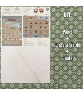 KIT Calendario Adviento Here Comes Santa + Trasera verde + Guata