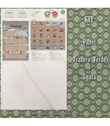 KIT Calendario Adviento Here Comes Santa + Trasera verde + Guata