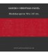 Panel bordado rojo Sashiko Christmas de Devonstone