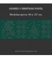 Panel bordado verde Sashiko Christmas de Devonstone